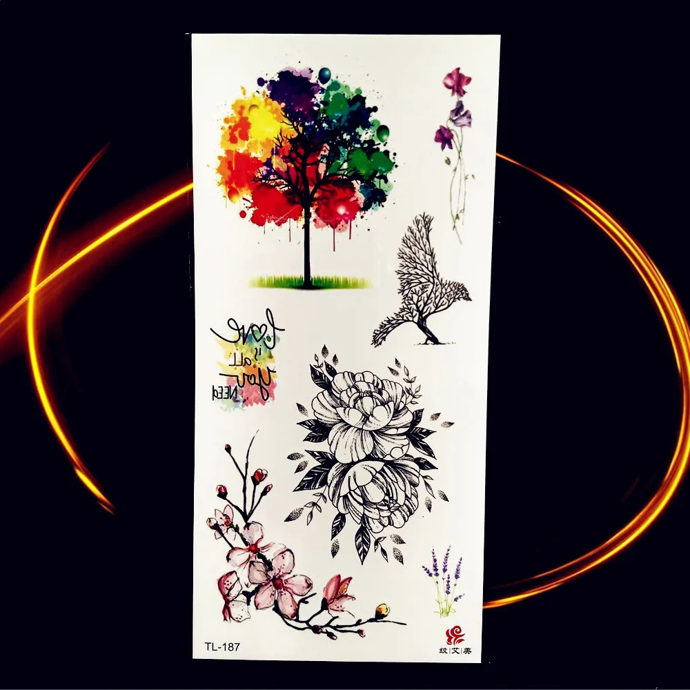Mountain Planets Fox Temporary Tattoos For Kids Children Body Art Rose Geometric Tattoo Sticker Small Gadgets Tatoo Baby Girl | Красота и