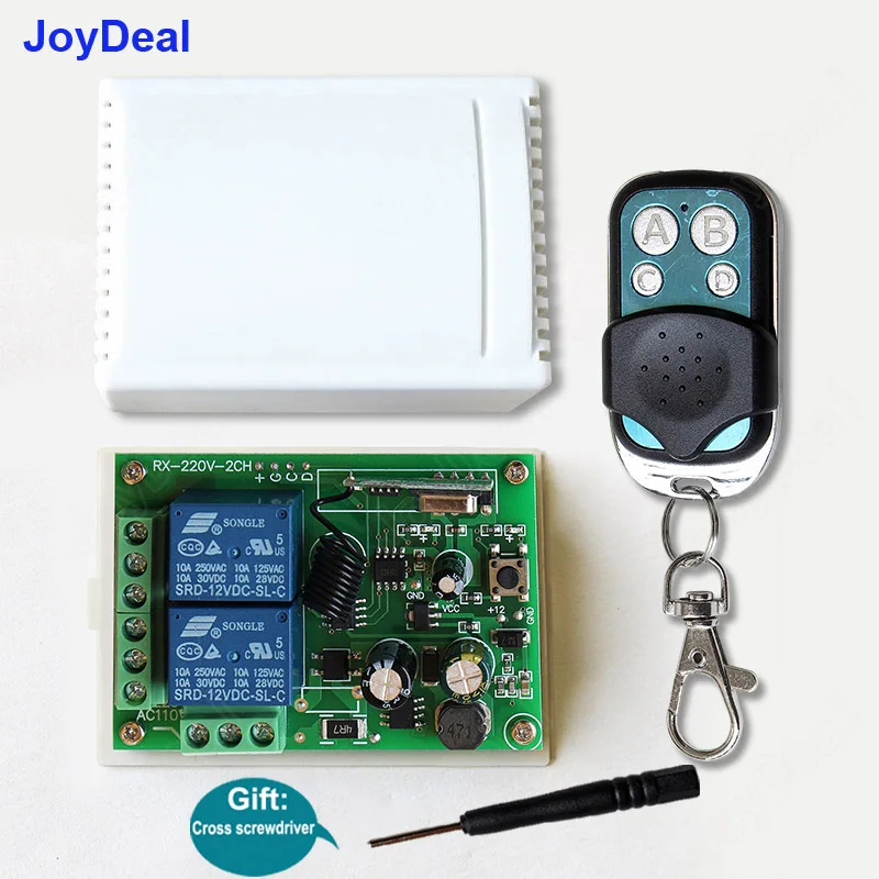 Универсальный беспроводной пульт дистанционного управления 433 МГц 220 В 2 канала RF