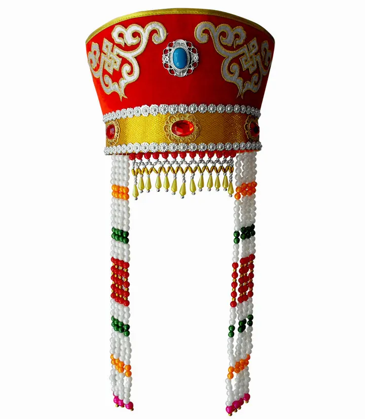 Взрослый монгольский головной убор chapeau монгольский танцевальный головной убор Xiangfei монгольский народный танец сценический ТВ игровой фильм головной убор