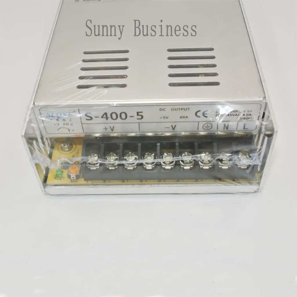 

S-400-5 5V 60A 400W Switching power supply Driver For LED Light Strip Display AC100-240V Factory Supplier