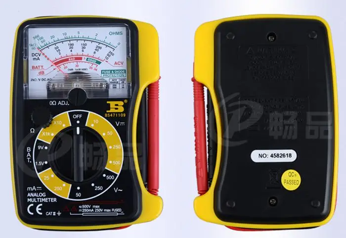Аналоговый мультиметр BOSI BS471109 мини мультиметр. Подходит для дома и студента.|analog