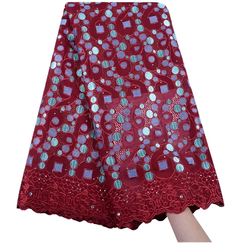 

2019 African Cotton Lace Fabric High Quality Swiss Lace Fabrics For Wedding Party Dress Embroidery French Dry Lace Fabric A1514