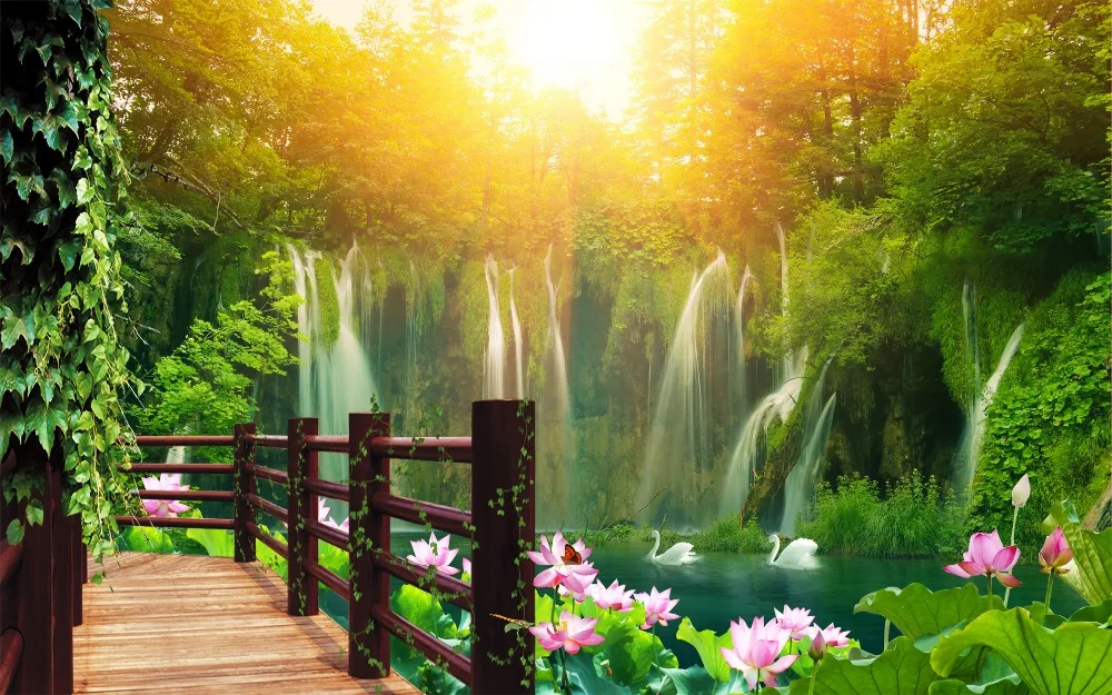 3d занавески 3D оконные шторы для постельного белья комнаты пейзаж балкона Штора