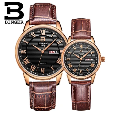 Швейцария Lover Винтаж Пояса из натуральной кожи Повседневное кварцевые часы супер