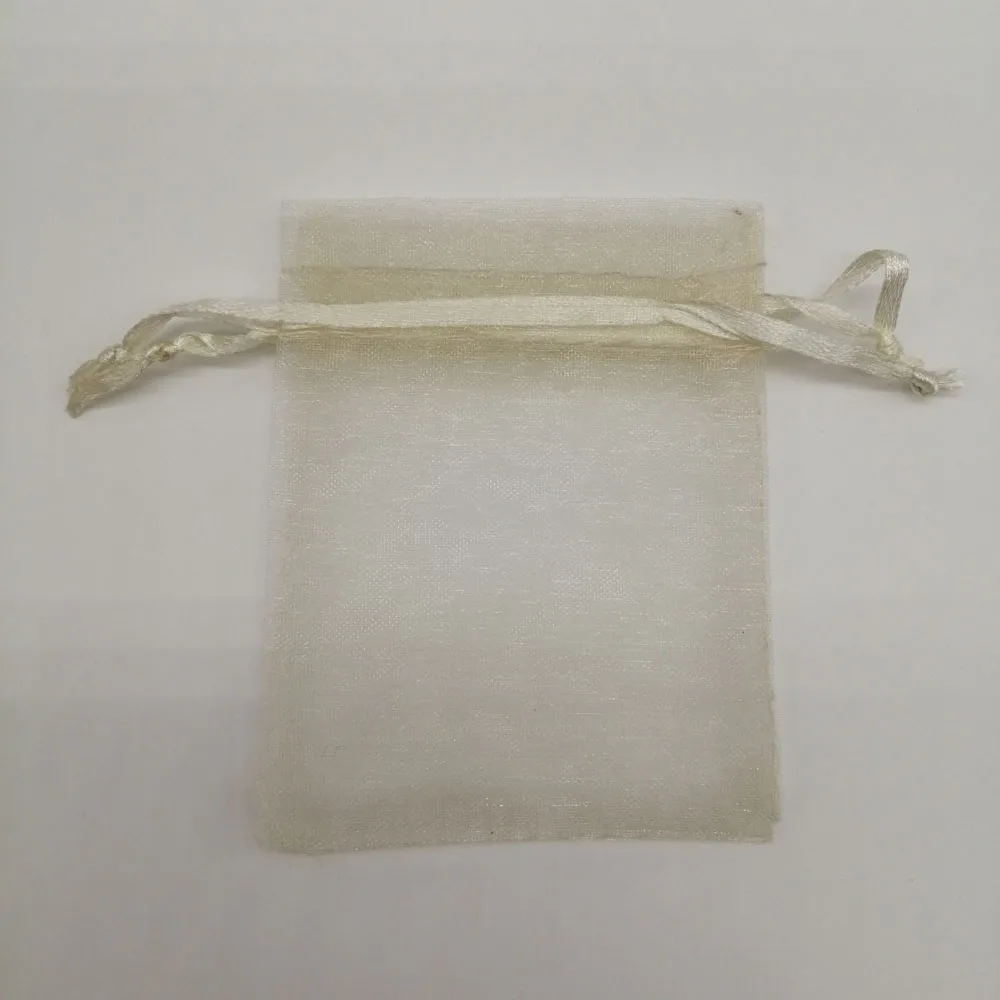 Beige 1000pcs 7x9cm Diy Jewelry Bag Gift Bag Women Drawstring Organza Gift Bags For Wedding/Christmas/Jewelry Display Packaging Bags - Цвет: Beige