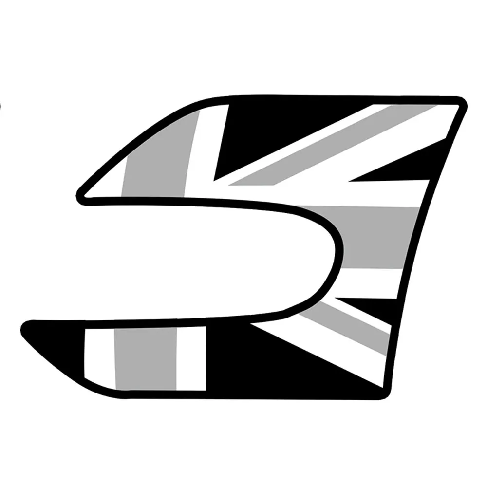 Gray Union Jack 2 шт., наклейки на крыло автомобиля, боковые наклейки для Mini Cooper S One JCW F55 F56, автомобильные аксессуары для укладки - Название цвета: Gray Union Jack