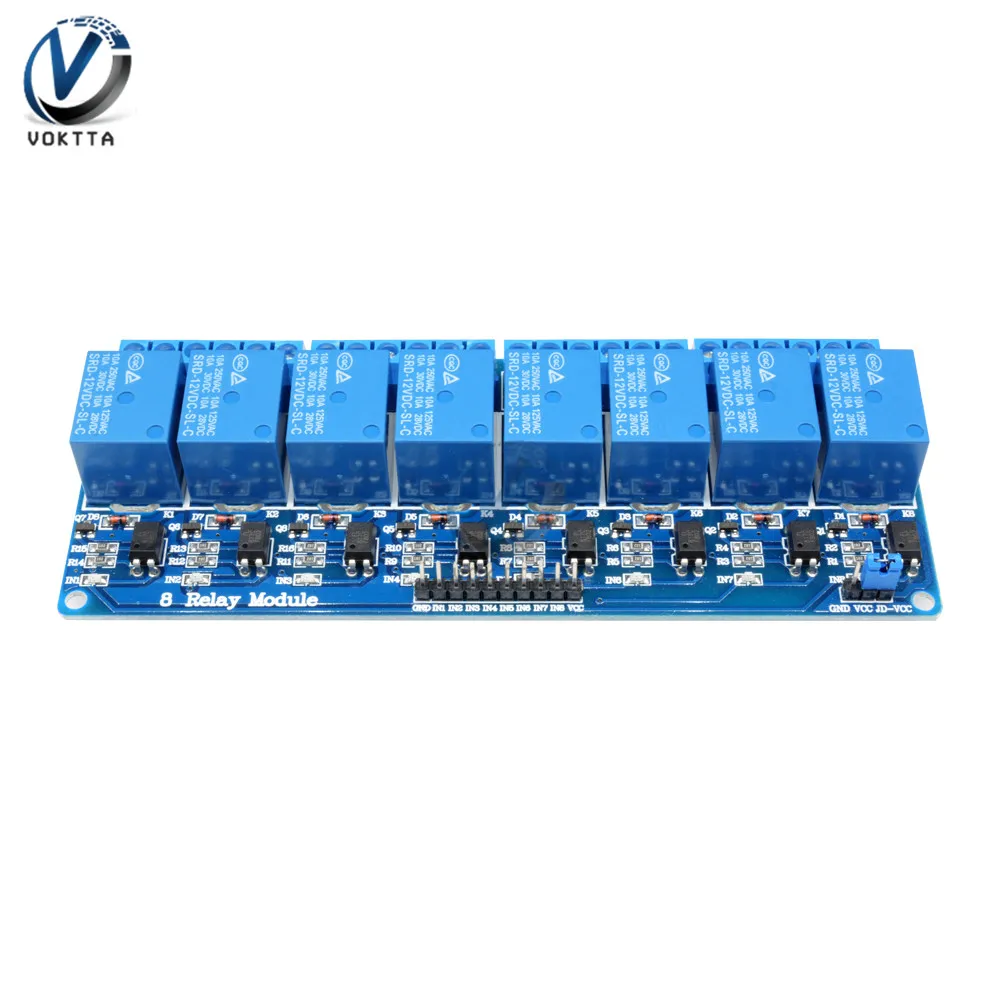 DC 12 В 8 канальный релейный модуль с оптомуфтой для Arduino UNO Mega 2560 1280 ARM PIC AVR реле