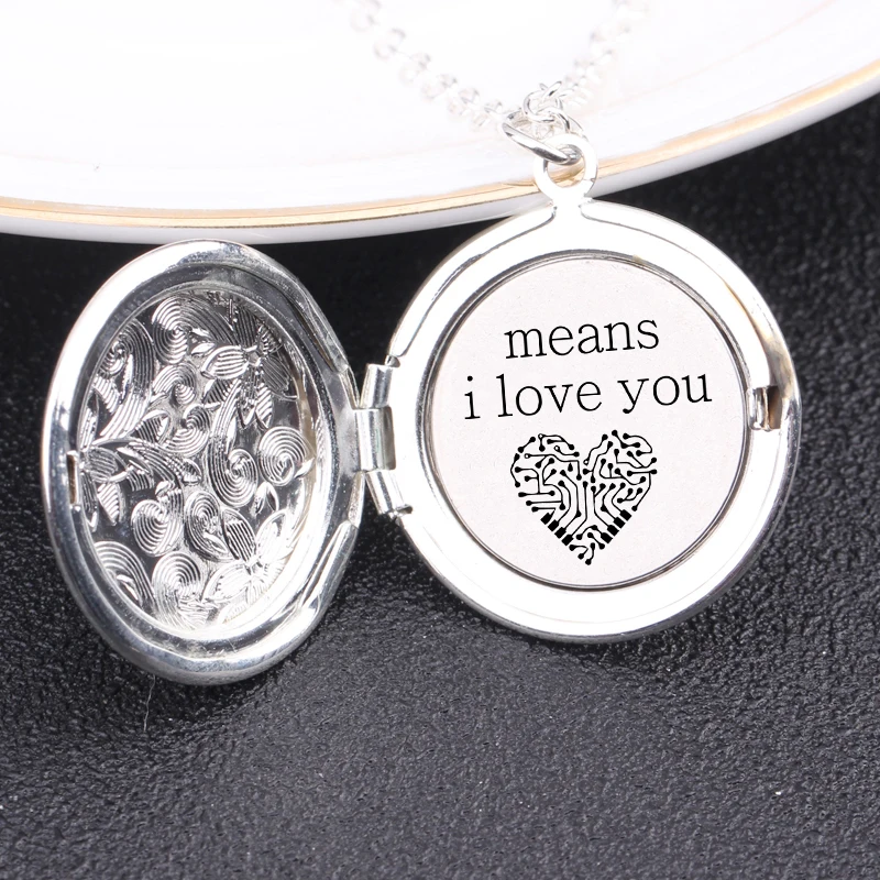 Креативное ожерелье Locke кулон означает что я люблю тебя сердце свитер цепь