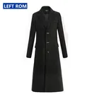 Новинка 2019, мужское модное эксклюзивное шерстяное черное приталенное деловое повседневное шерстяное пальто, мужское однотонное Брендовое длинное пальто высокого качества, куртки