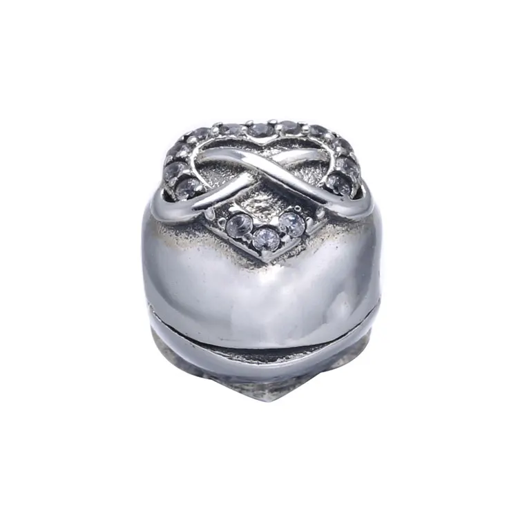 Authentic 925 Sterling Silver Stopper Pave Barrel Clear CZ Clip Charms heart Magnolia fit Bracelet European DIY Fashion Jewelry | Украшения