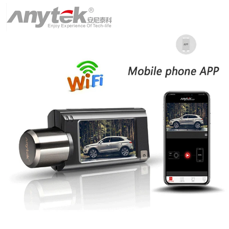 Anytek G100 Новатэк NTK96658 высокого класса Видеорегистраторы для автомобилей 1080 P Full HD WiFi Камера регистраторы регистратор видео Регистраторы регистратор gps трекер