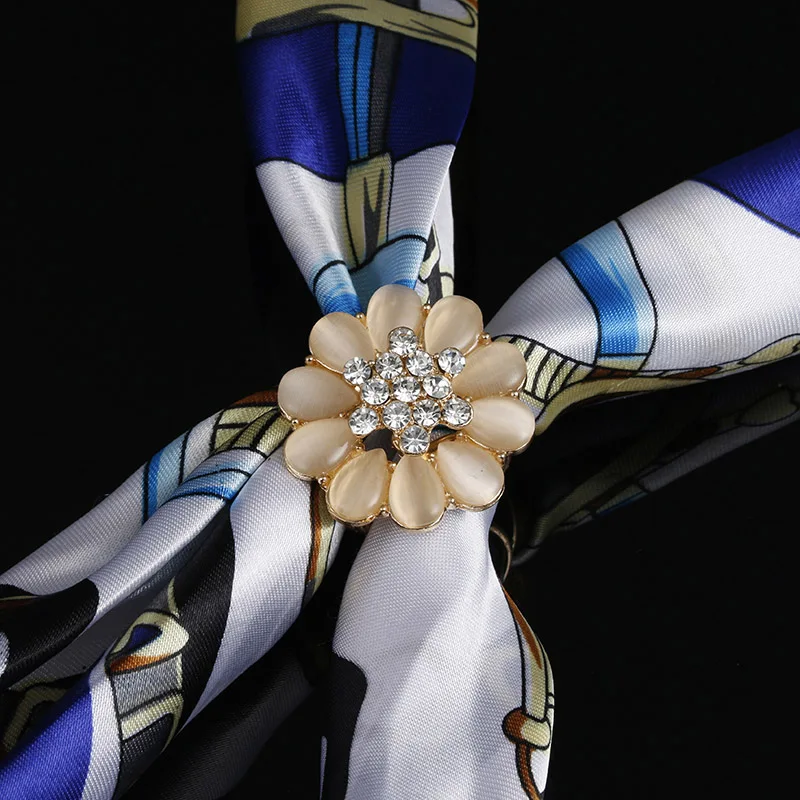 Itenice 2019 новый дизайн кошачий глаз каменная эмалированная Пряжка для шарфа