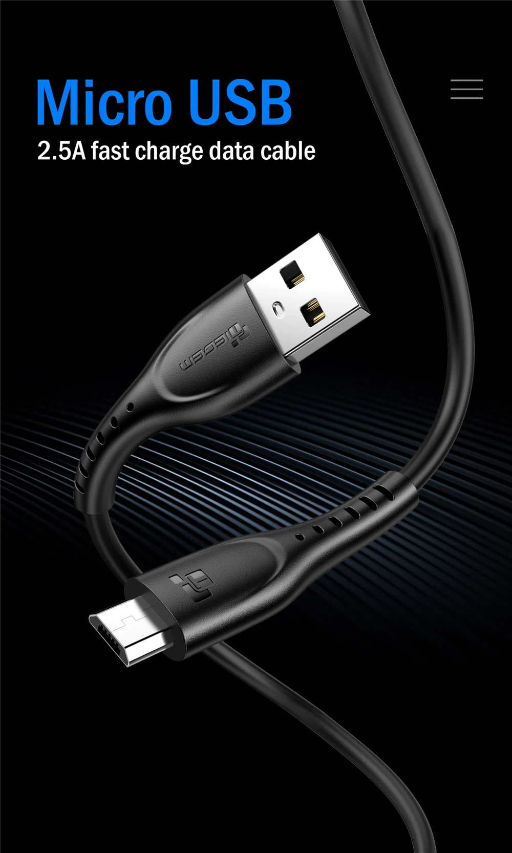 TIEGEM Micro USB кабель для Xiaomi Redmi Note 1 м 2 м, ВЫСОКАЯ ЧЁТКОСТЬ, быстро заряжающийся мобильный телефон USB Зарядное устройство кабель для передачи данных для samsung S7 S6 S4 S3