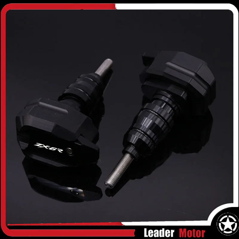 Black logo (ZX-6R) Для KAWASAKI Z1000 Z 1000 2010- ZX-6R ZX6R 2013- защита от падения Рамка слайдер обтекатель Защита Анти Краш pad протектор - Цвет: Black logo (ZX-6R)