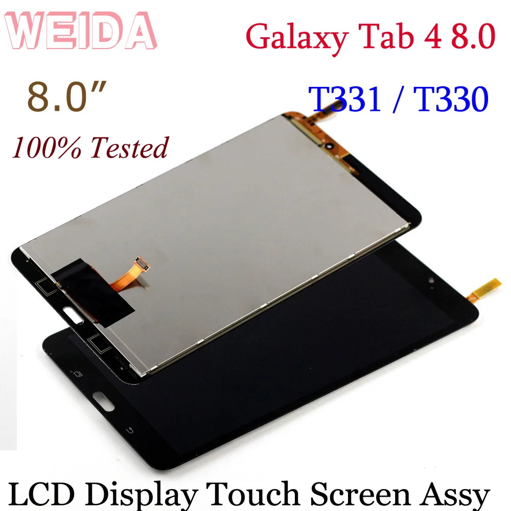 Сменный ЖК дисплей WEIDA 8 дюймов для Samsung Galaxy Tab 4 0 T331 T330 с сенсорным экраном в сборе