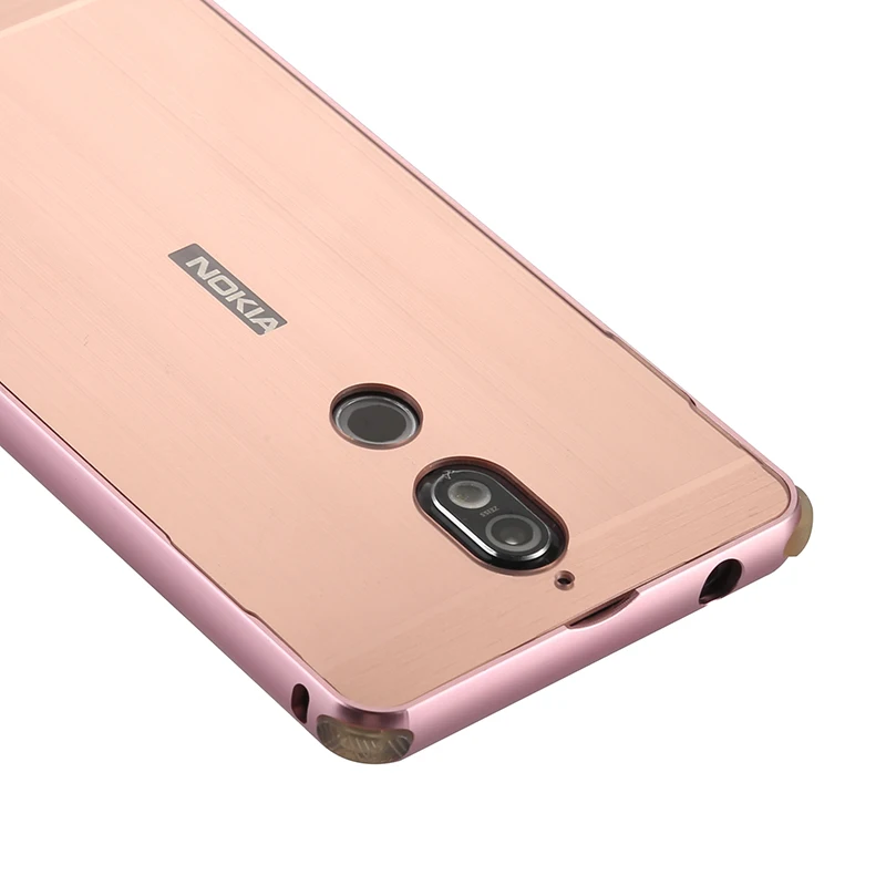 Для Nokia 6 7 7 Plus 8 чехол Гибридный 2 в 1 Броня Капа Алюминиевый металлический бампер матовый PC чехол для Nokia 7 7 Plus тонкий чехол