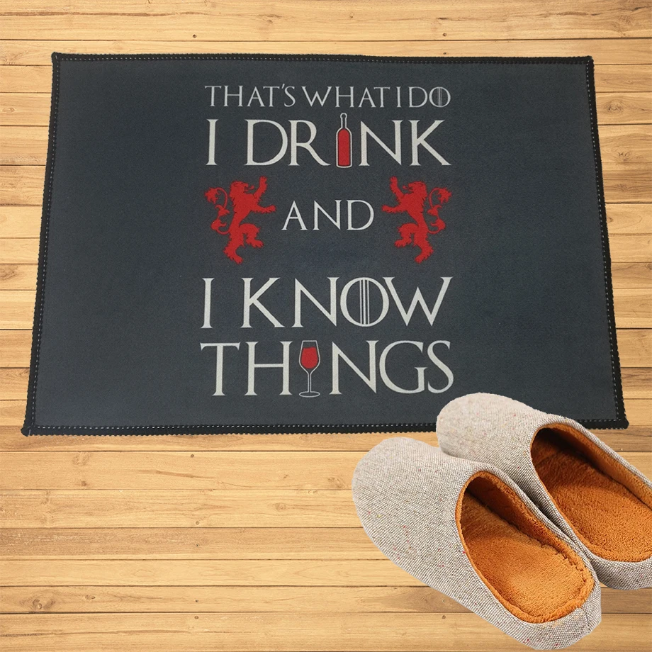 Я пью и я знаю вещи Игра престолов Tyrion Lannister дверной коврик Прихожая дверной проем Ванная комната Спальня кухонные коврики ковер
