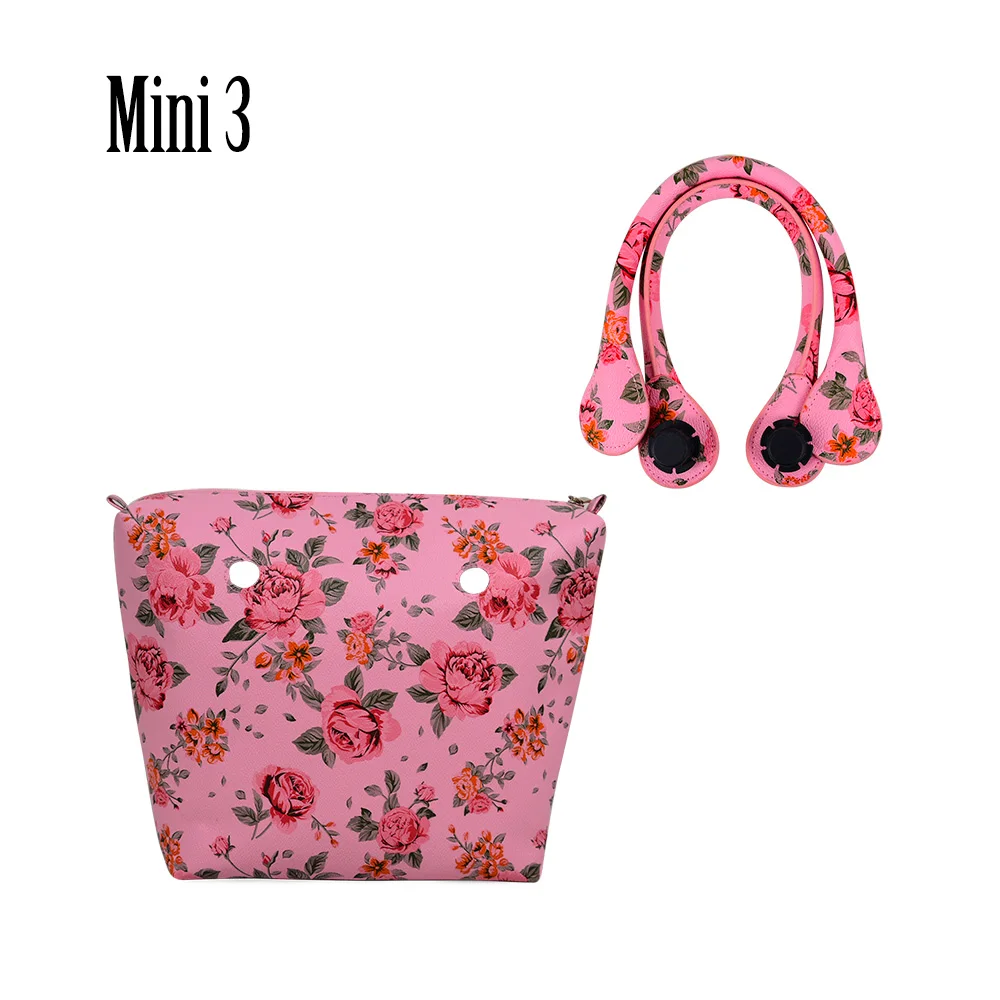 Mini 3 Новинка, TANQU, водонепроницаемый, из искусственной кожи, с цветочной вставкой, внутренний карман, плюс ручка, для классического мини Obag O, сумка для женщин - Цвет: Mini 3