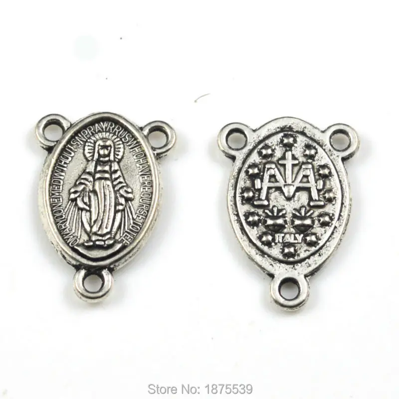 Модный центральный элемент Розария с 3 отверстиями для Мадонны подходит бусин 8