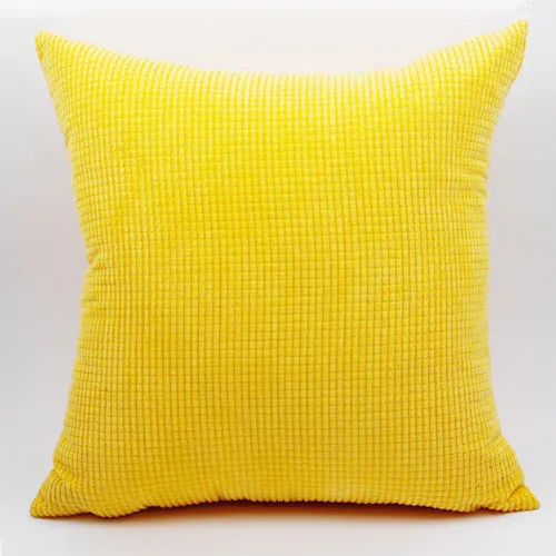 yellow Вельветовый тканевый чехол для подушки 40x40/45x45/50x50/55x55/60x60/65x65/70x70 см, декоративная наволочка, наволочка, чехол для подушки - Цвет: yellow