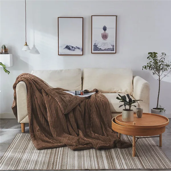 style4 Модное шерстяное одеяло теплое толстое покрывало двустороннее кашемировое как пушистое одеяло из микрофибры покрывало для дивана белое одеяло s - Цвет: style4