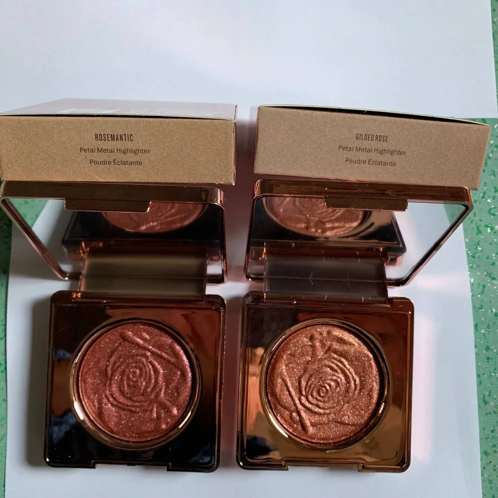 Совершенно горячий Макияж 2 цвета лепесток металла хайлайтер(rosemantic& golden rose), анти sewat и не головокружение