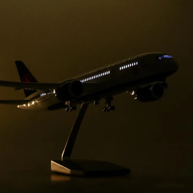 1/130 весы 43 см самолет Boeing B787 Dreamliner Канада Модель самолетов W свет и колеса литья под давлением пластик смолы