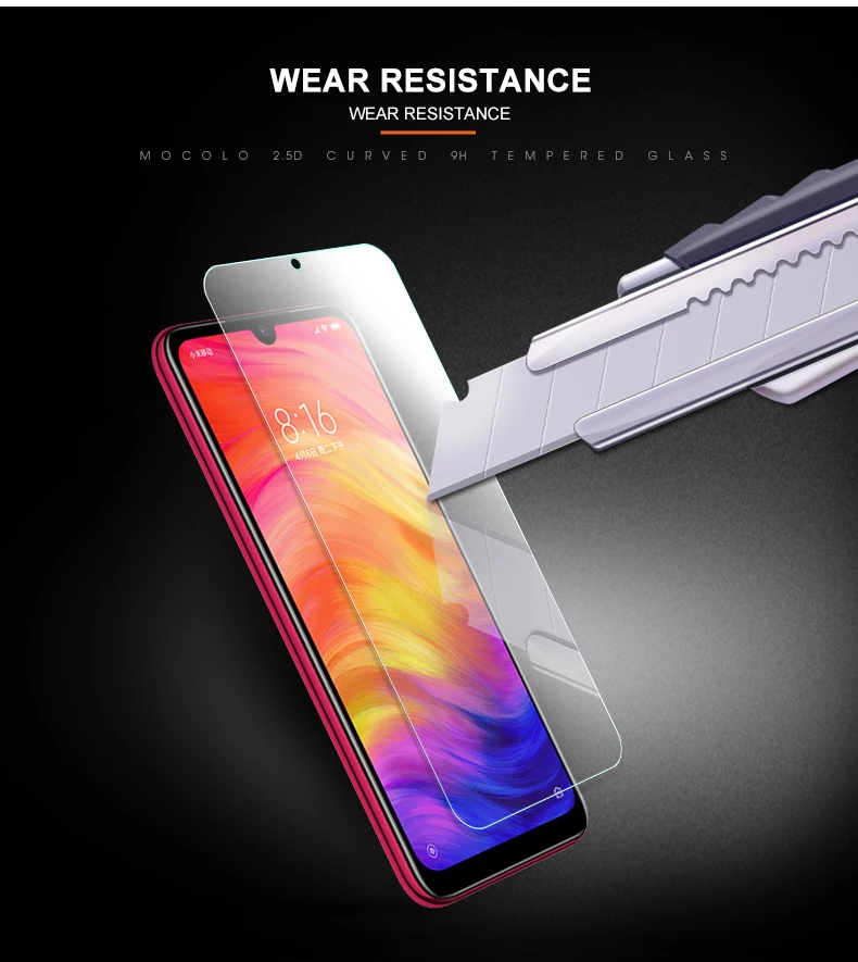 Высококачественное противоударное прозрачное стекло Mocolo для Xiaomi Redmi Note 7 PRO 0,33 мм 9H защитная пленка из закаленного стекла для Redmi 7