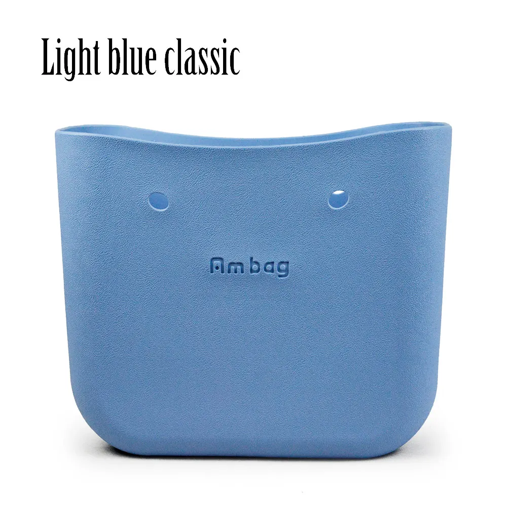 light blue classic ANLAIBEIER Obag O Bag стильная Классическая большая сумка для тела Водонепроницаемая сумка EVA женская модная сумка резиновая силиконовая запасные части - Цвет: light blue classic