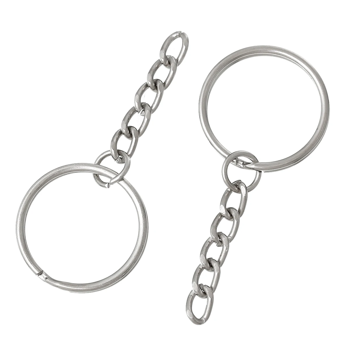 DoreenBeads сплав ключи цепочки Ключи Кольца Круг кольцо серебряного цвета 5 7 см (2 2/8
