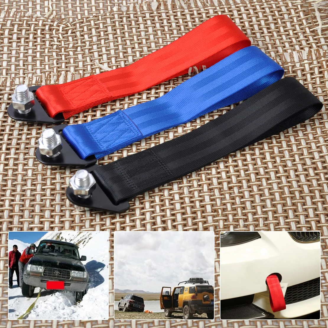 

DWCX High Strength Racing Tow Towing Strap Bumper Hook Trailer 10,000 LB Rating For Acura Acura TSX Audi A6 R8 Honda Civic