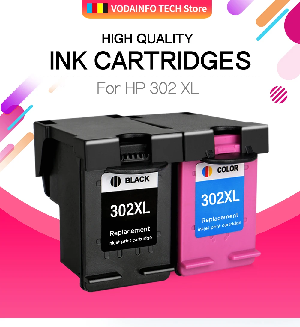 QSYRAINBOW совместимый чернильный картридж для hp 302 302XL для hp 302 DeskJet 1110 2130 для hp 302XL Envy 4520 NS45 Officejet 3630