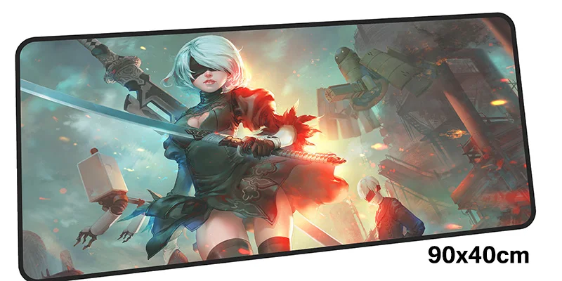 Size 900x400X2MM Nier automata коврик для мыши геймер 900x400 мм notbook коврик для мыши гелевый большой игровой коврик для мыши Аниме-пэд мышь PC стол padmouse аксессуары - Цвет: Size 900x400X2MM