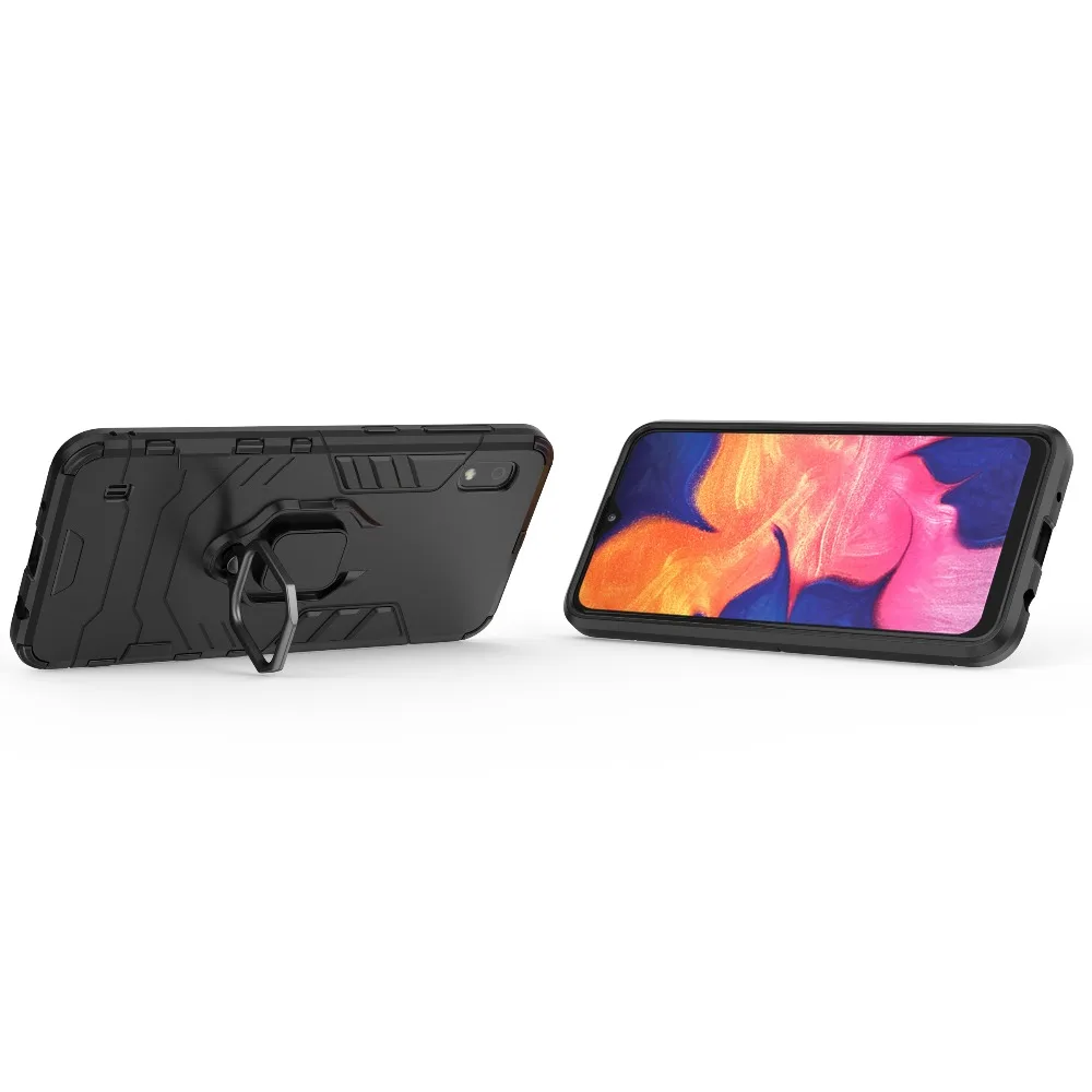 Для samsung Galaxy A10 чехол на A105F автомобильный держатель бронированный чехол s Жесткий ПК и мягкий силиконовый чехол для samsung A10 с магнитом a 10