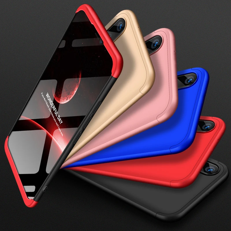 Оригинальный чехол для Huawei Y9 2019 с 360 полной защитой ударопрочный 3 в 1 тонкий