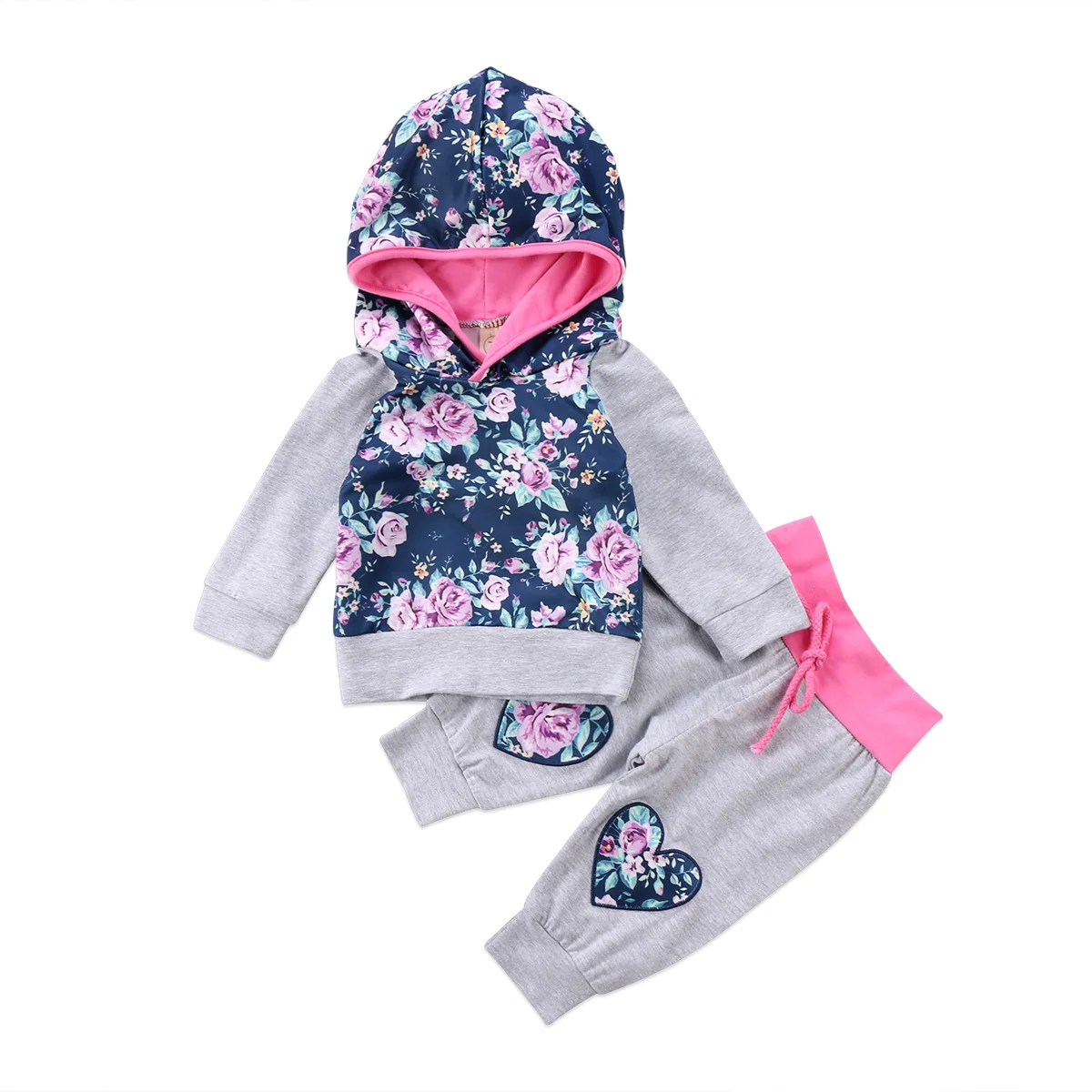 Одежда для девочек 2 предмета новорожденных коллекция 2018 года Осенние Топы с