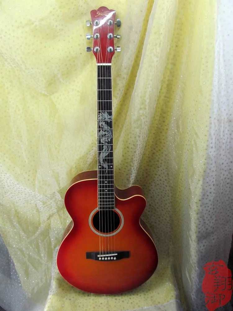 SEWS электрическая акустическая гитара Инкрустация Стикер дракон гриф маркеры