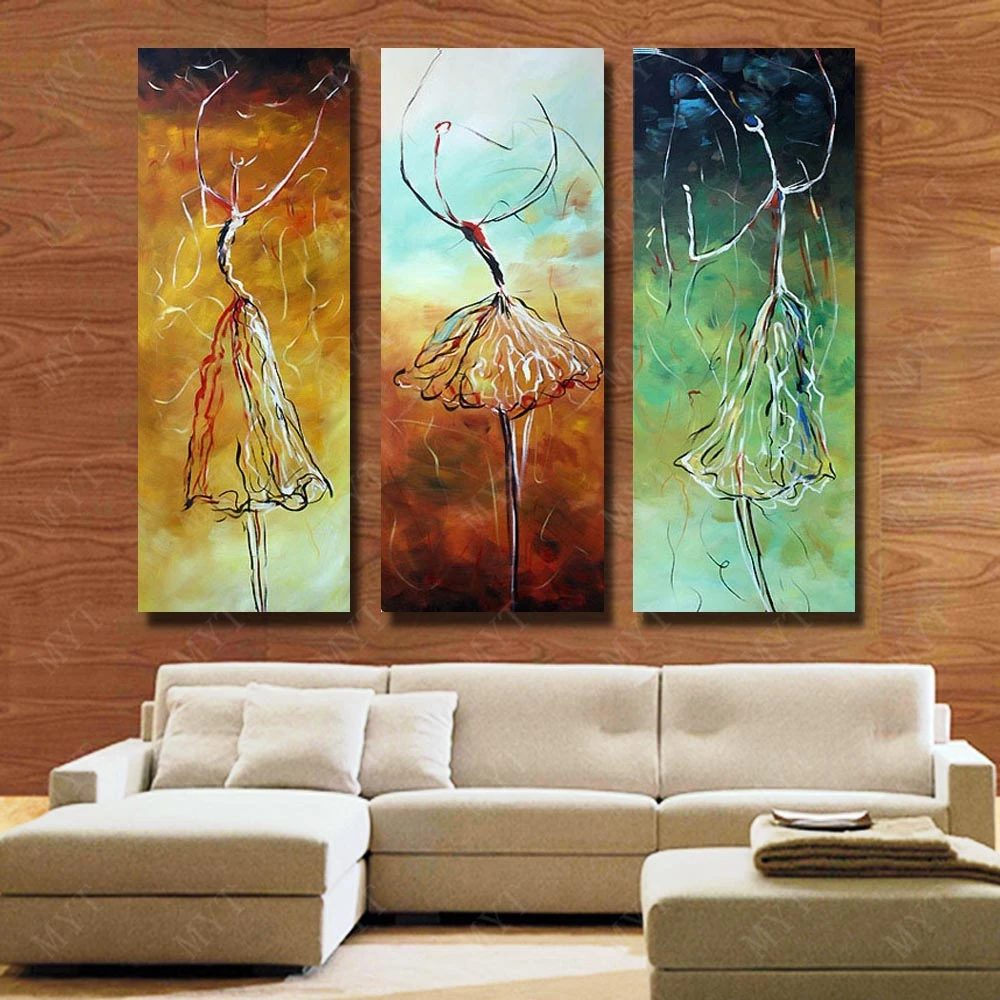 Картина маслом на холсте для девочек красивая девушка танцев мультяшная