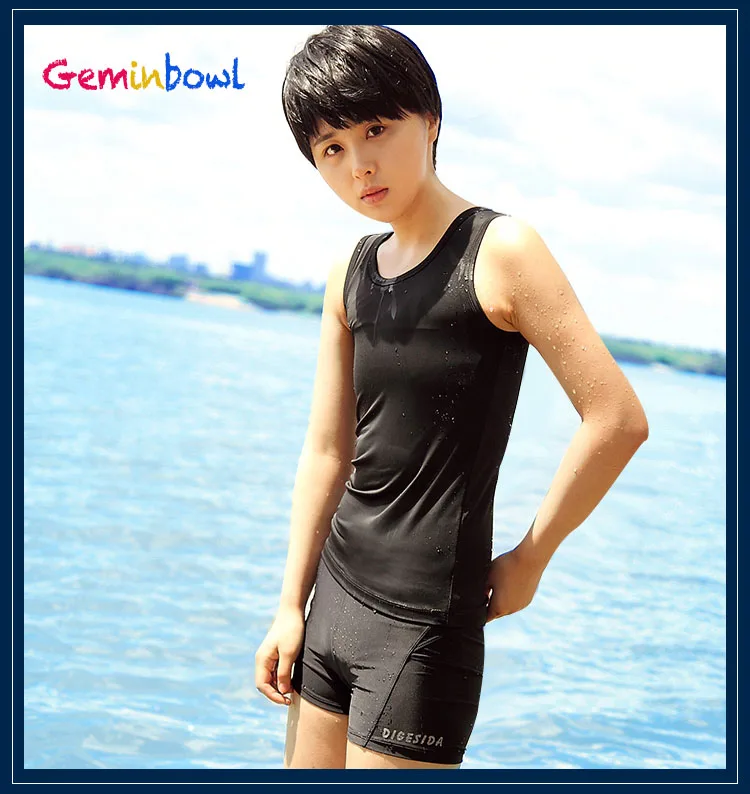 Купальник Geminbowl облегающий купальник Tomboy Les с нагрудным переплетением плоские