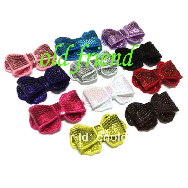 2 &quotбанты для волос с блестками 11 цветов в наличии бесплатная доставка 120 шт./лот |