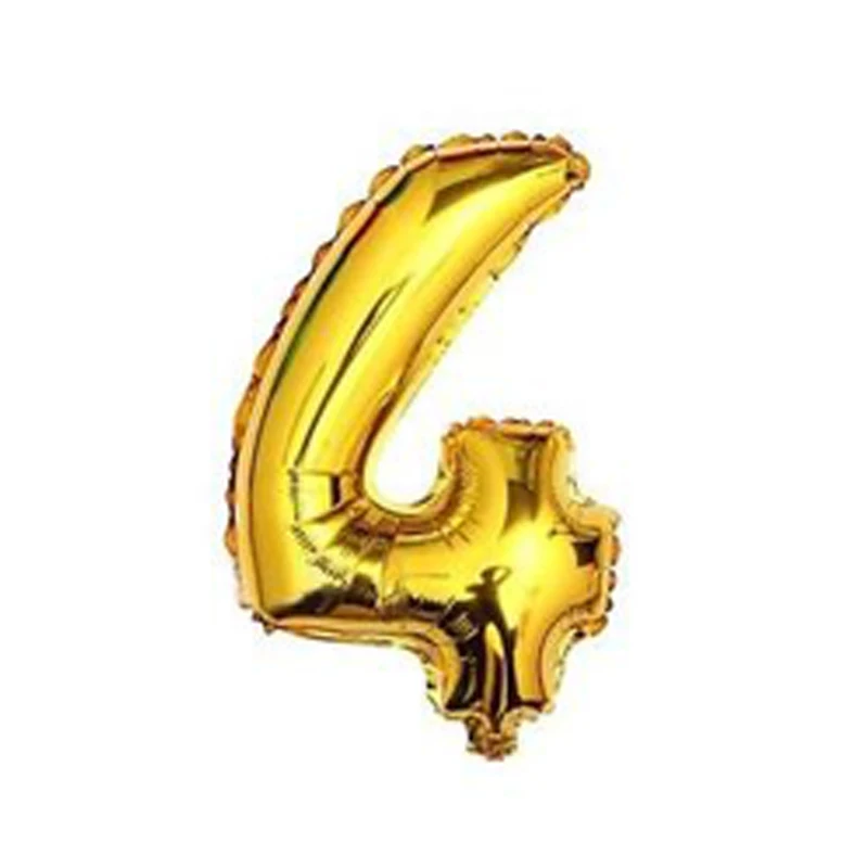2018 10 шт 16 дюймовые золотые шары из фольги в виде цифр воздушные украшения на день