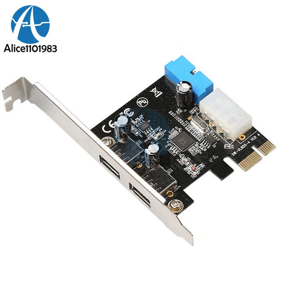 PCI 2 порта Экспресс USB 3 0 передняя панель с 4-контактным и 20-контактным адаптером