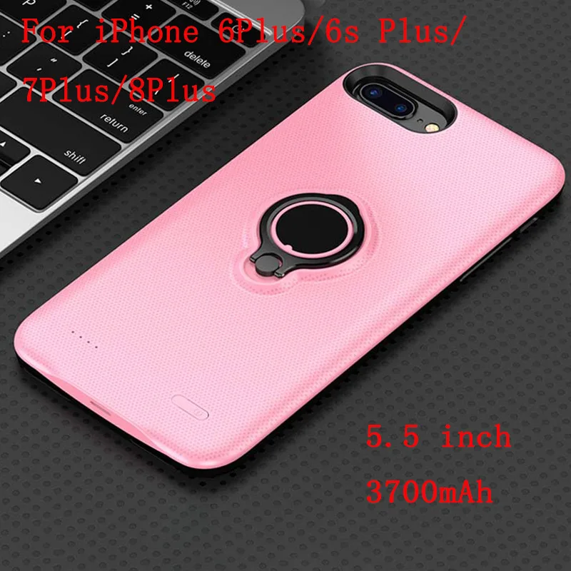 5.5 3700mah Pink 2500/3700/5000/7200 мА/ч, Батарея Зарядное устройство чехол для iphone 6 6s 7 8/6 6s 7 8 плюс Мощность банка порт для зарядки через чехол повербанк чехол для телефона - Цвет: 5.5 3700mah Pink