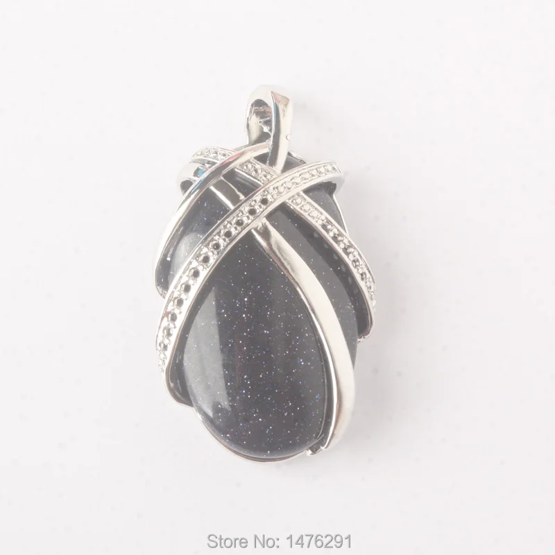 37x23 мм Шикарный Розовый кварцевый кристалл бирюзы сине-золотой камень