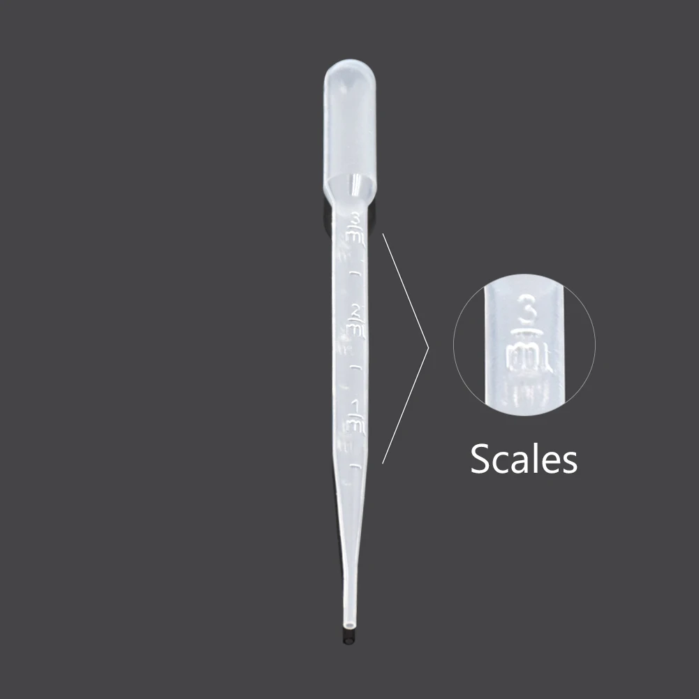 

100Pcs 0.2/0.5/1/2/3/5/10mL Disposable Plastic Transfer Laboratory Tools Graduated Pasteur Dropper Polyethylene Makeup Tools