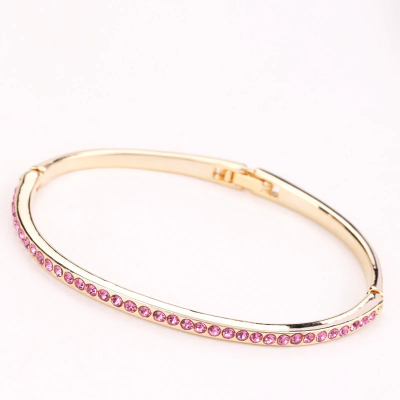 BGG New Elegant Women Bangle Wristband Crystal Bracelet Cuff Bling Lady Gift Bracelets &amp Bangles | Украшения и аксессуары