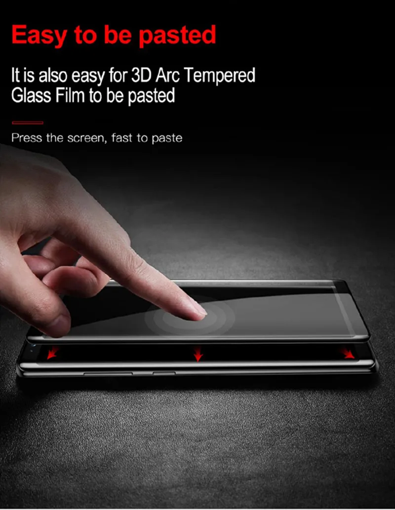 Baseus закаленное стекло для samsung Galaxy Note 8 Премиум 3D Arc протектор экрана для Galaxy Note 8 полная защитная стеклянная пленка