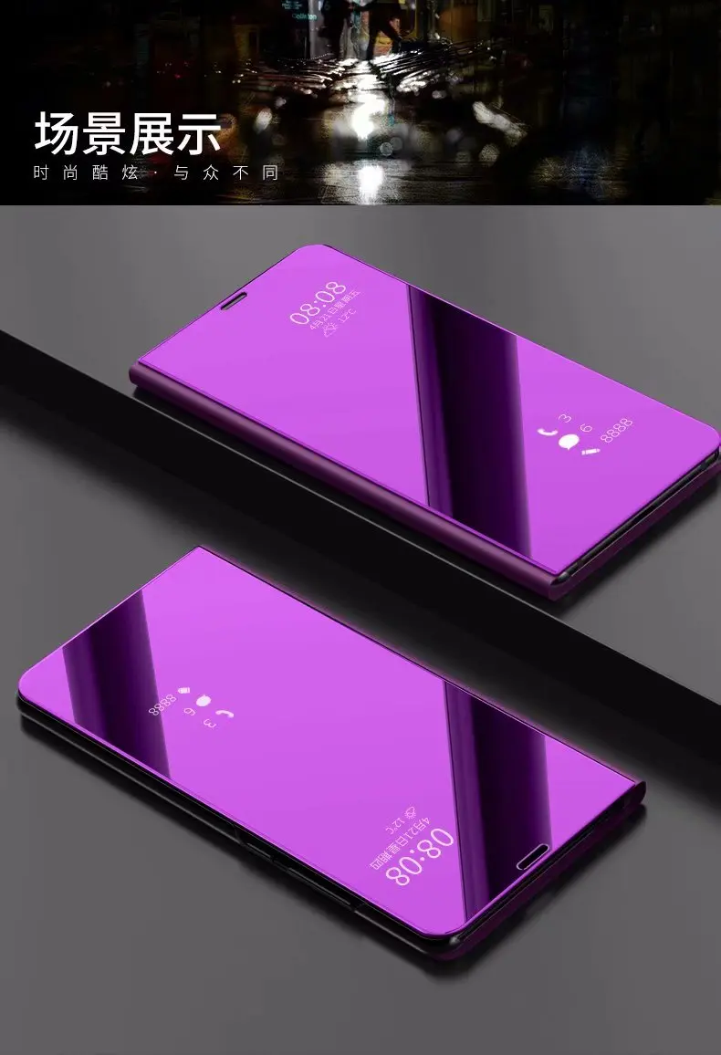 Умный зеркальный флип-чехол для телефона Xiaomi Redmi Note 7, 6, 5 Pro, Прозрачный чехол для Redmi Note 4, 4X, 5A, чехол для Redmi 5 Plus, S2