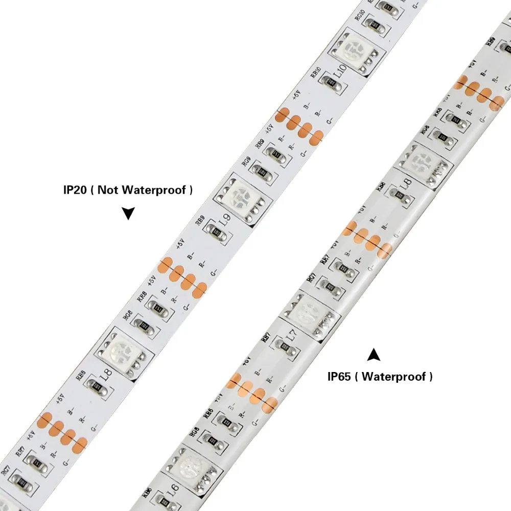 RGB светодиодный свет полосы 5050 SMD ТВ светодиодный клейкая лента с источником питания от USB 5 В, строка само клеится светодиодный брелок, Рождество, украшение 1 м-5 м