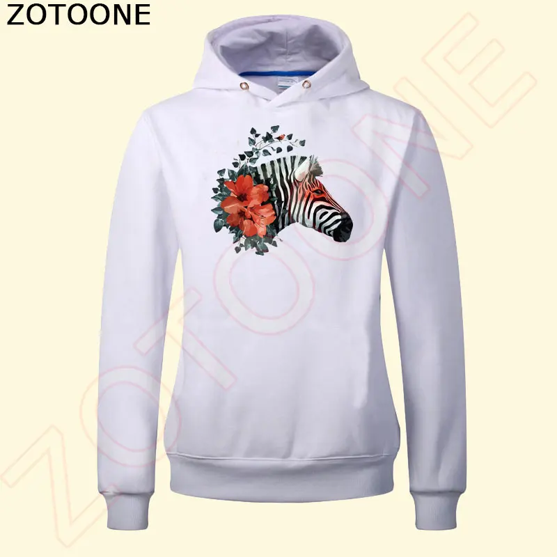 ZOTOONE Watercolor Flower Zebra Iron on Patches for Clothes Iron-on Transfers Heat A-level Washable Stickers Appliques C | Дом и сад